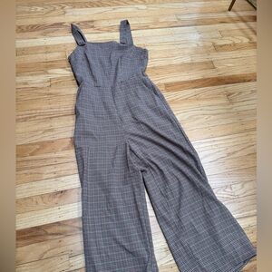 Gingham wide leg jumper